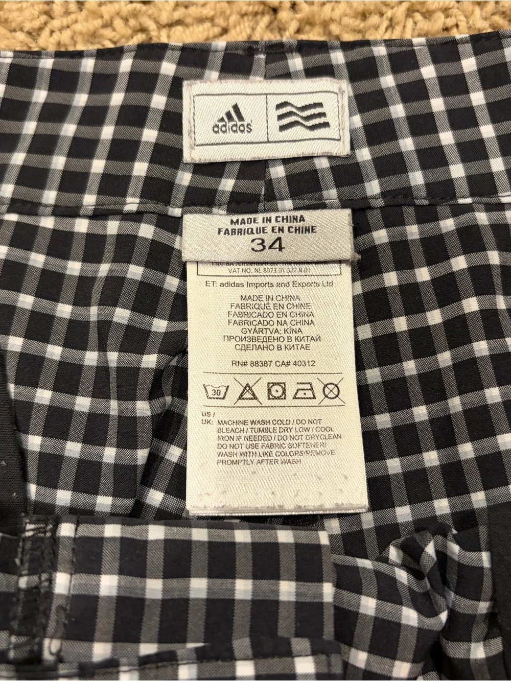 adidas plaid golf
